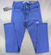 NWT Bullhead Black Skinny Blue Demin Mid Rise Jeans Women's Cotten Blend