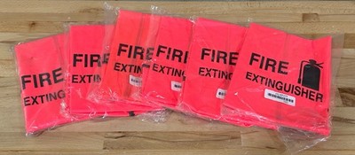 6 Steiner Fire extinguisher covers 15 to 30lb tank  nylon 4T177 Xt8WG hook loop