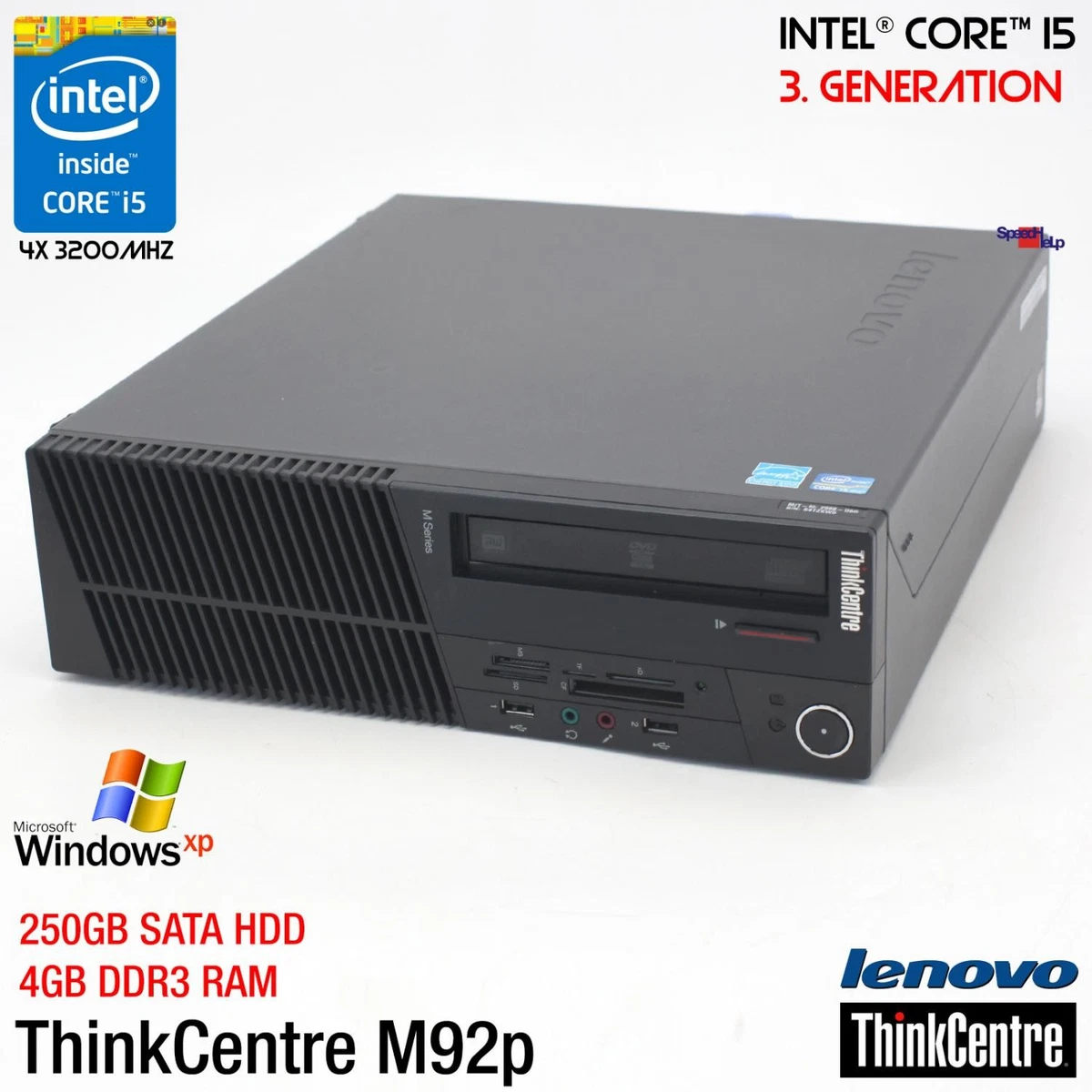 PC Tour Lenovo M92p Ecran 22 Pentium G2020 RAM 16Go Disque 2To Windows 10 Wifi