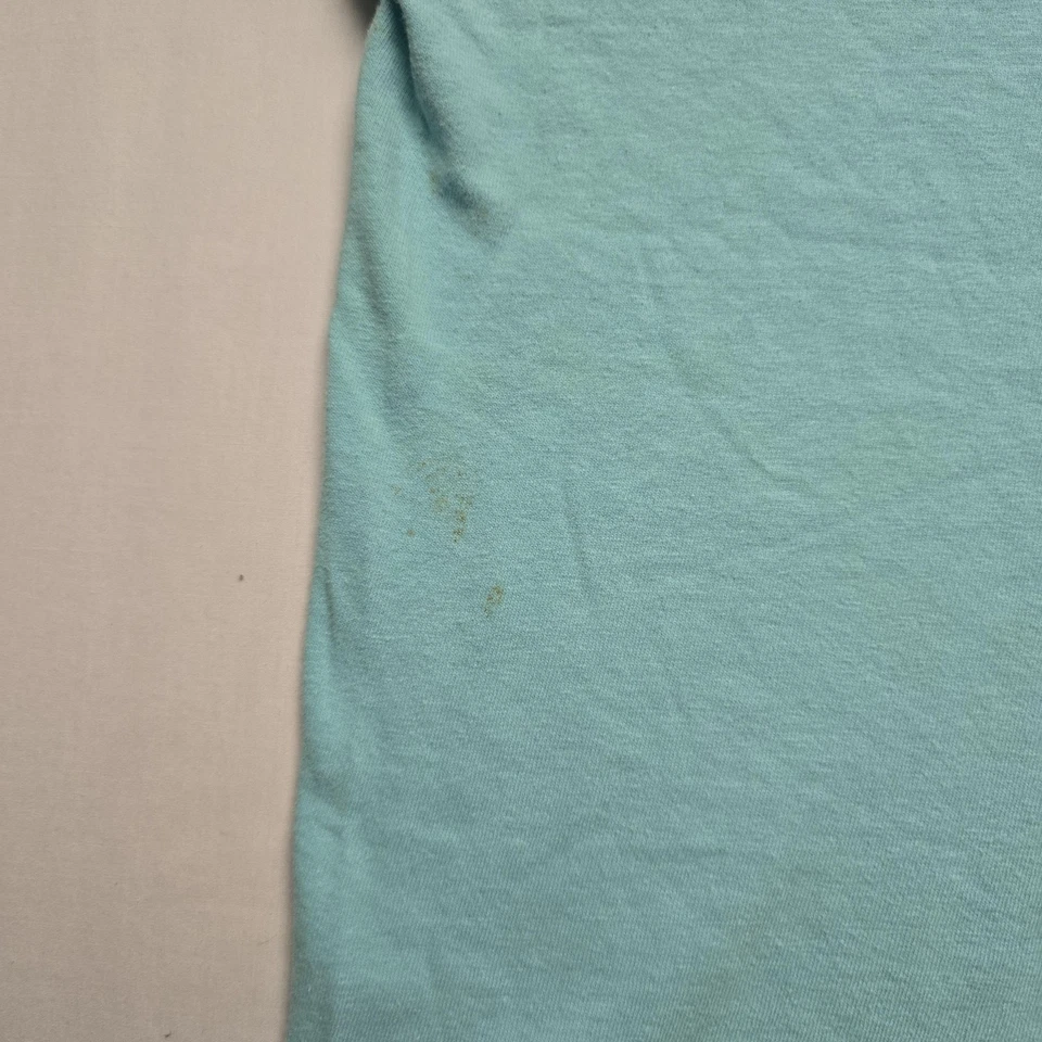 Camisa en Blanco Vintage Yunque Juvenil M Azul Claro Cuello Redondo Camiseta Manga Corta Foto 3 de 4
