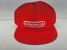 VINTAGE TRUCKER HAT - CONOCO - 1970's - FOAM LINED - SNAPBACK - US MADE - MINT