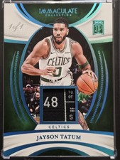 2024-25 Panini Immaculate Jayson Tatum 1/1 LAUNDRY TAG Patch CELTICS