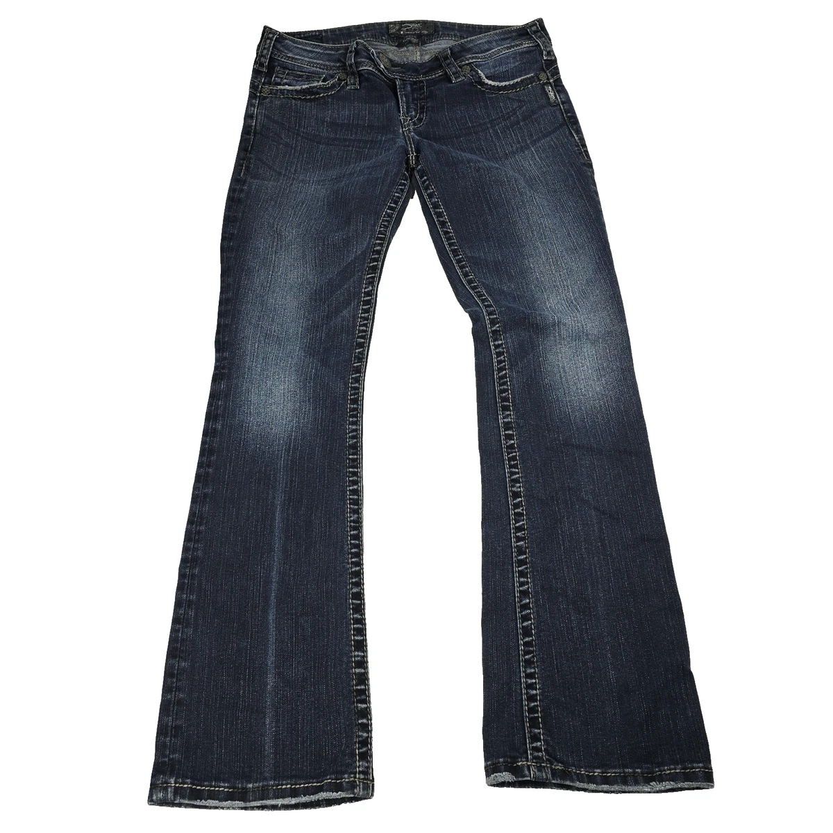 Silver Jeans Co. Tuesday Jean - Jeans Donna A Vita Bassa Con Gamba A Zampa - Colore Blu - Taglia 32W X 31L - Tessuto Super Elasticizzato
