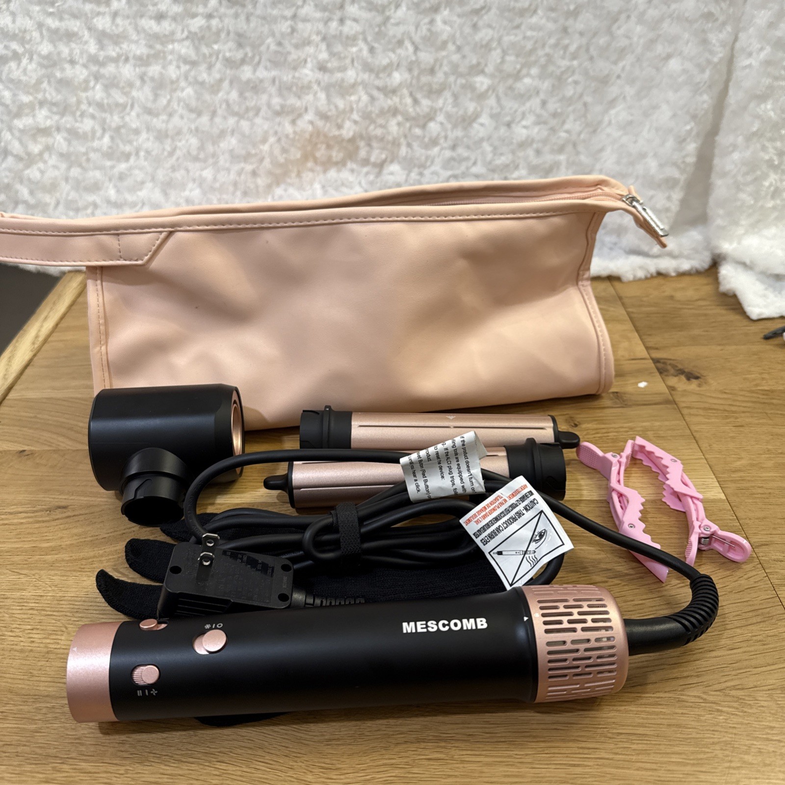 Mescomb Dual Voltage 3 in 1 Hot Hair Styler High-Speed Hair Dryer Air Wrap READ