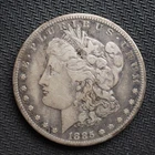 1885 **S** Morgan Silver Dollar***FINE  GRADE CLEANED*** FREE SHIPPING***C5098