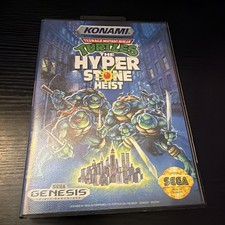 Teenage Mutant Ninja Turtles: The Hyperstone Heist (Genesis, 1992) Box and Cart