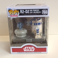 Funko Pop! Deluxe Star Wars R2-D2 & Princess Leia Hologram #766 Figurine