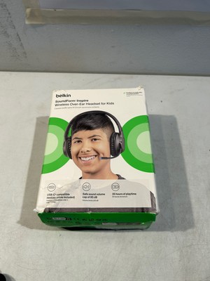 Belkin - SoundForm Inspire Wireless Youth Over-Ear Headset Black