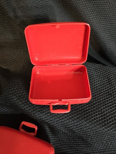 MATTEL Vintage Barbie Doll Red Samsonite Suitcases Luggage Set 4 Pieces - Bild 10 von 11