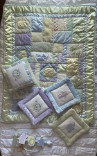 Kidsline Arcadia Jungle Baby Nursery Quilt, Pillow, Wall Hangings & Lamp