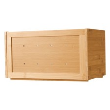 Bread Box for Kitchen Counter Large Capacity Bamboo Storage Container Natural