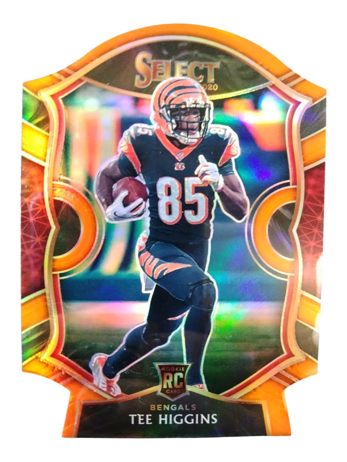 2020 Panini Select - Concourse Tee Higgins #60 Orange Prizm Die-Cut (RC)