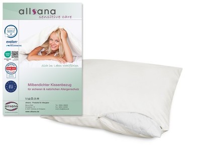 Allsana Allergiker Kissenbezug 40x40 cm Encasing Anti Milben Bettwäsche
