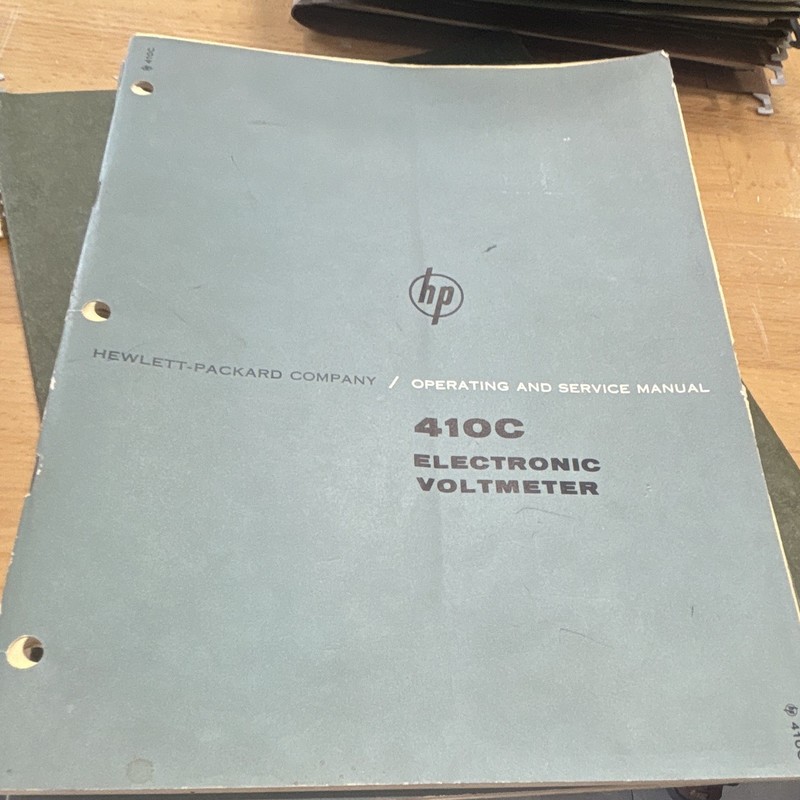 Hewlett-Packard 410C Electronic Voltmeter Operating and Service Manual