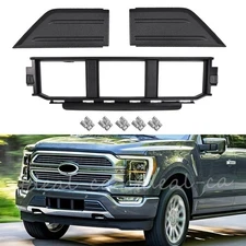 Front Bumper Grille + Corner Panel Cover Trim Set For Ford F-150 2021-2023 2024