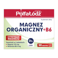 (Einheit/0,17€) Polfa Bio Magnesium + B6 Vitamin B Magnesiumcitrat 50 Tab. D/S