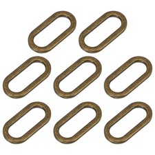 Metal Oval Ring, Metal Buckles for Straps 1 Inch  8 Pack  Bronze