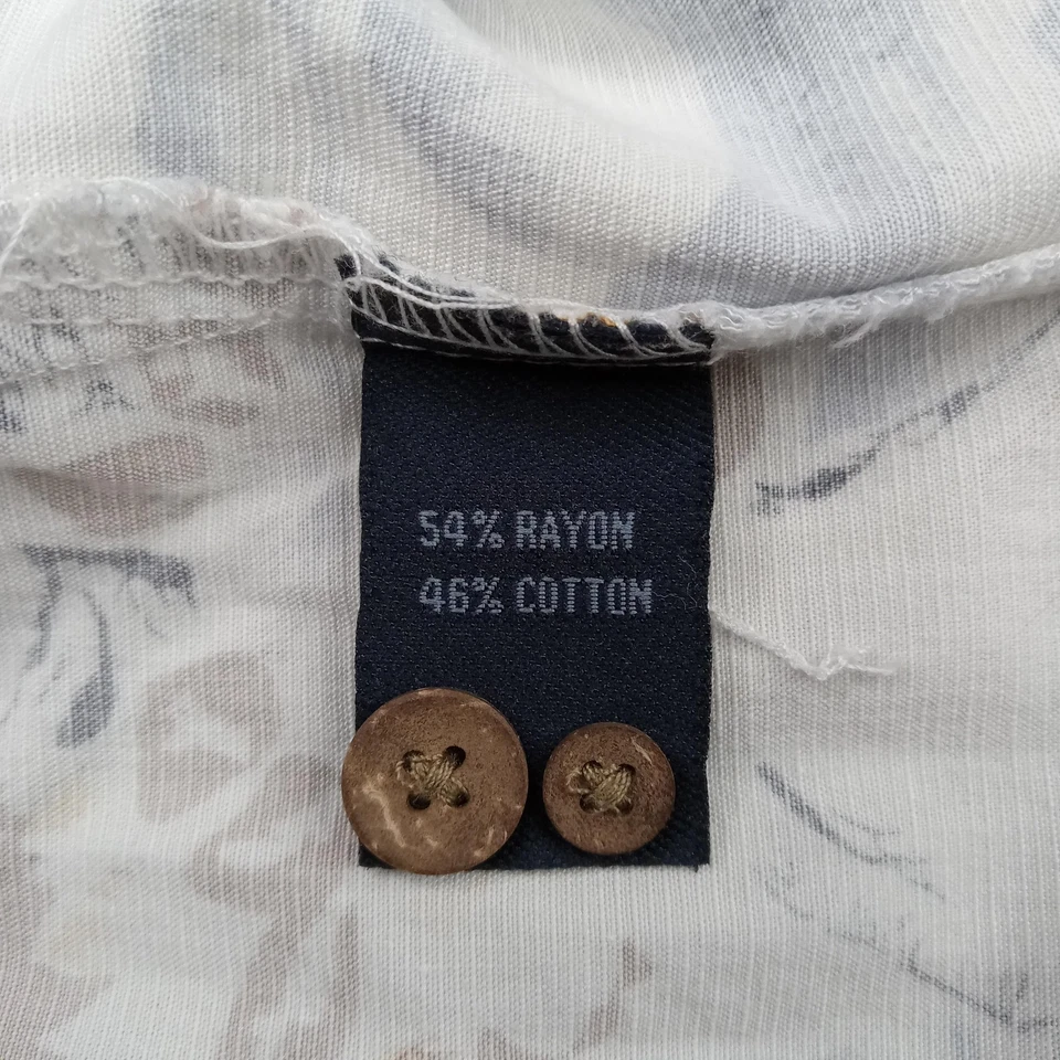 Camisa Hawaiana Milano Bay Para Hombre Grande Azul Gris Aloha Camp Manga Corta Abotonada Foto 3 de 4