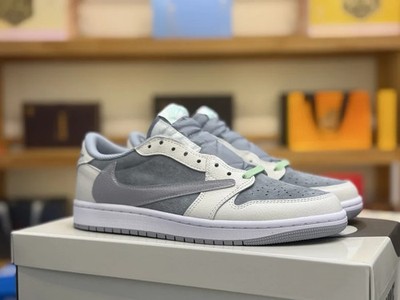 Travis Sc0tt x Jordan 1 Low White Grey Size US (7-12) Men NEW