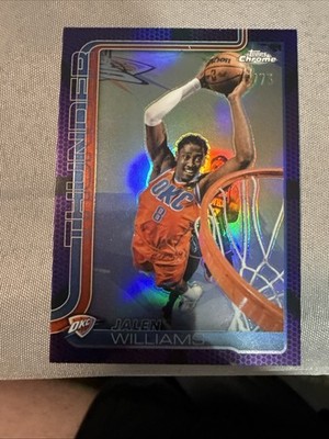 2025-26 Topps Chrome Update 11 Jalen Williams Purple Basketball Refractor /75