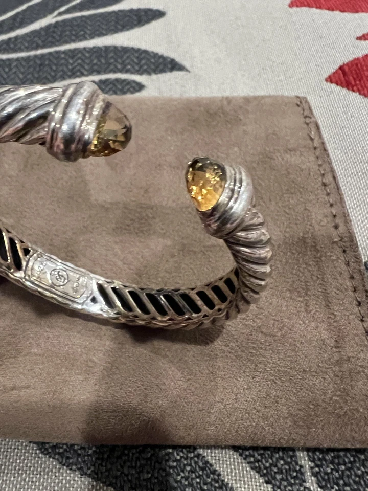 Pulsera David Yurman Waverly de plata de ley citrino Foto 3 de 4