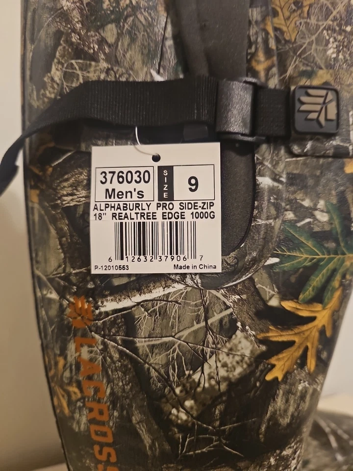 LaCrosse Alphaburly Pro Side-Zip 18" Mens Size 9 - Image 2 of 4