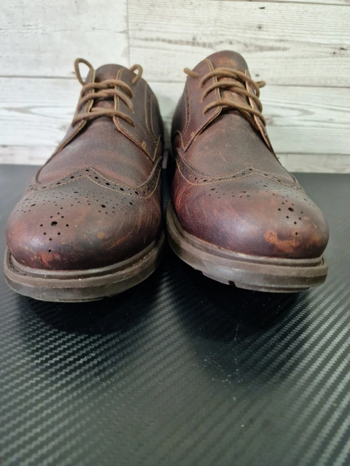 Clarks Men's Active Air Size 11 UK Brown Leather Lace-Up Shoes Brogue - Image 4 of 4