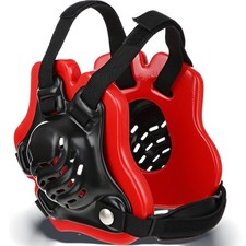 Halloscume 1 Pcs Wrestling Youth Kids Red Black Head Gear Mma Cup Earguard For