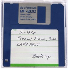 S-900 Grand Piano 8va LA 3 Edit Backup Akai S900 Format Floppy Disk