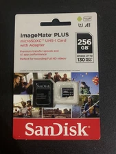 SanDisk SDSQUB3-256G-AWCKA 256GB ImageMate Plus microSDXC UHS-1 Card New Sealed