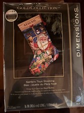 Dimensions Santa s Toys Stocking Kit 8818 Counted Cross Stitch Gold Collection