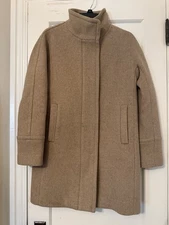 J. CREW Nello Gori Toscana Coat in Italian Stadium-Cloth Wool Blend Size 2