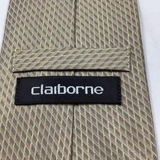 Claiborne Men's Silk Tie Geometric Diamond Woven