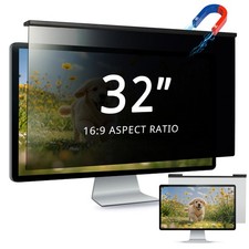 2 PACK 32 Inch Removable Hanging Computer Privacy Screen Protector for 16:9...