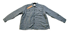 VSTR Mens Size XL Button Down Fleece Lined Shirt Jacket Shirt Black/Gray