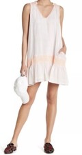Free People Run With Me Ivory Combo Embroidered Dress
