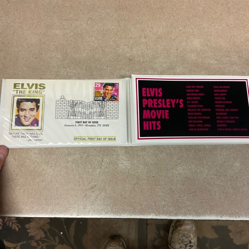 ELVIS Primer Día Colección Portada JUEGO DE SELLOS CONMEMORATIVOS FOLLETO CON SOBRES - Imagen 3 de 6