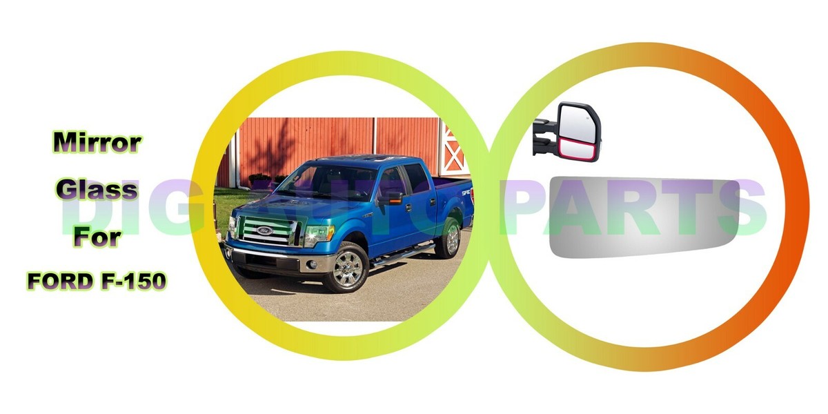 Passenger Side Lower Mirror Glass For 2017-2019 Ford F-250 Super Duty RH