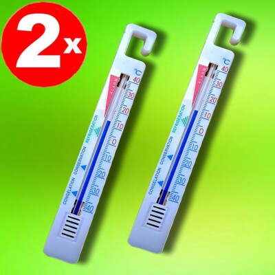 2 x Kühlschrankthermometer Gefrierthermometer Kühlschrank Thermometer