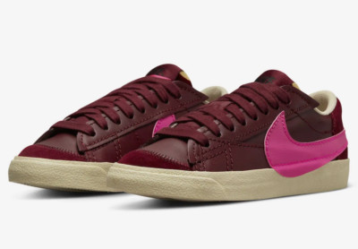 Nike Blazer Low '77 Jumbo Women 12 Red Pink Shoe DQ1470-600