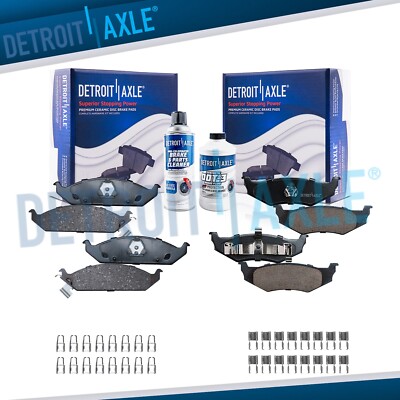 Front and Rear Ceramic Brake Pads for 1996-2000 Cirrus Sebring Breeze Stratus