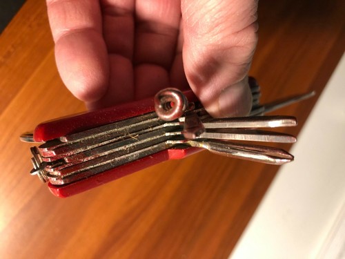 Vintage 10 Blade Pocket Knife (Scissors) Keychain Suitable - Picture 9 of 12
