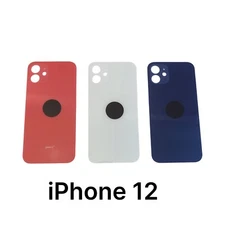 Iphone 12 Back housing glass replacement, Highest quality, All Colors