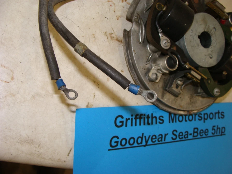 1940's Goodyear Sea-Bee outboard Gale OMC 5hp 025-3564 ignition coil point plate - Image 2 of 4