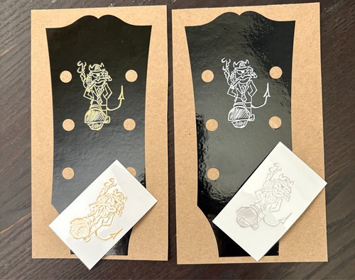 AC/DC Angus Young Prototype SG Chitarra Headstock Logo UV DTF Rialzato ...