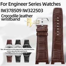 For IWC Ingenieur Family IW378509 IW322503 Genuine Leather Watchband 28MM