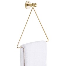 Wall Mounted Brass Metal Triangle Shape Bathroom Hand Towel Holder
