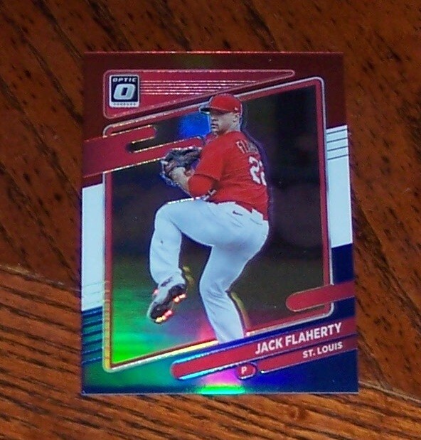 Jack Flaherty - 2021 Donruss Optic Red White & Blue Prizm 006/199