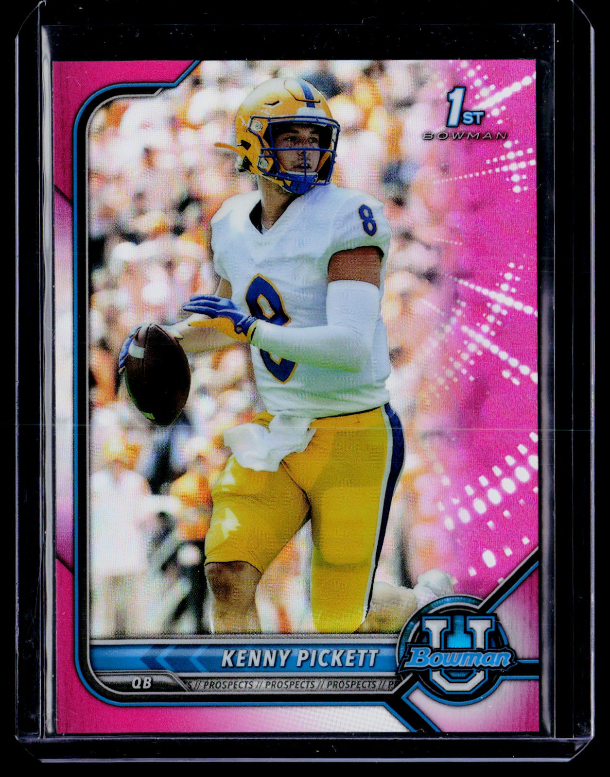 2021-22 Bowman University #65 Kenny Pickett Chrome Pink