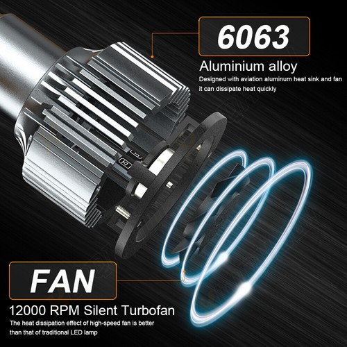 2x 9007 LED Headlight High Low Beam For Ford Explorer Sport Trac 2001-2005 6000K - Picture 8 of 11